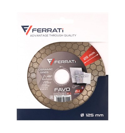 Tarcza tnąca diamentowa 125x22,23mm Ferrati Favo F20105