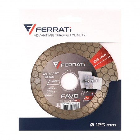 Tarcza tnąca diamentowa 125x22,23mm Ferrati Favo F20105