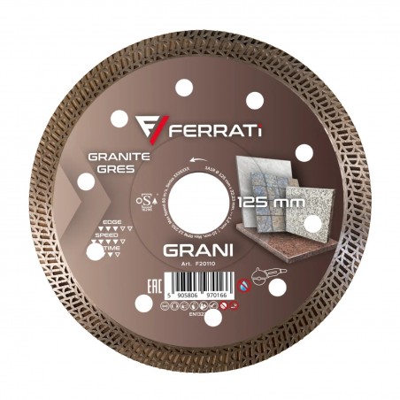 Tarcza tnąca do kamienia i ceramiki 125x22,23mm Ferrati Grani F20110