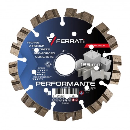 Tarcza diamentowa do betonu 125x22,23mm Ferrati Performante F20148