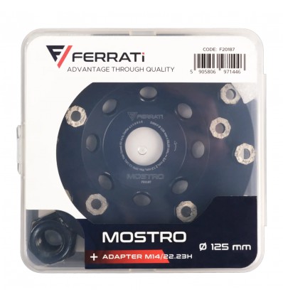 Tarcza diamentowa garnkowa do betonu 125x22,23mm/M14 Ferrati Mostro F20187