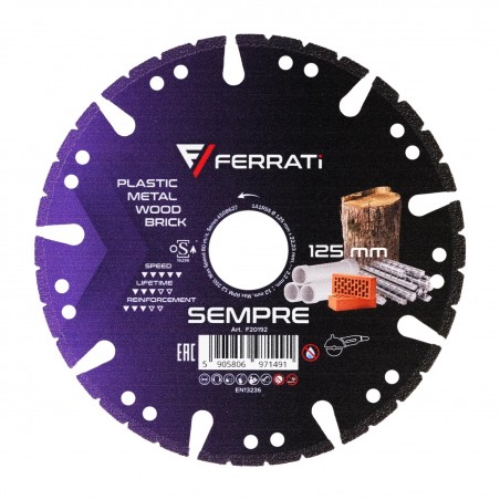 Tarcza diamentowa  do betonu 125x22,23mm Ferrati Sempre F20192