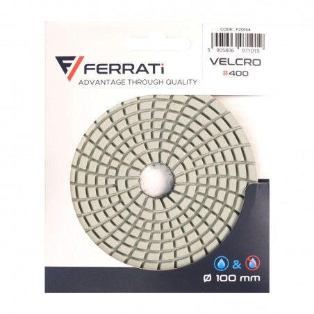 Pad polerski do kamienia i ceramiki 100x15mm №400 Ferrati Velcro F20144