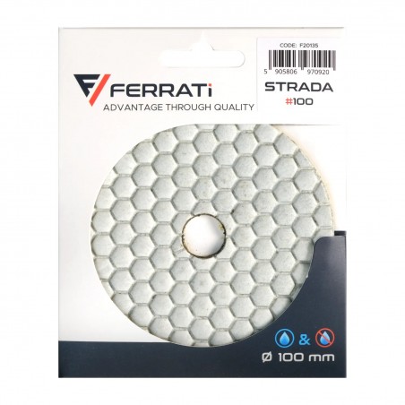Pad polerski do kamienia i ceramiki 100x16mm №100 Ferrati Velcro F20135