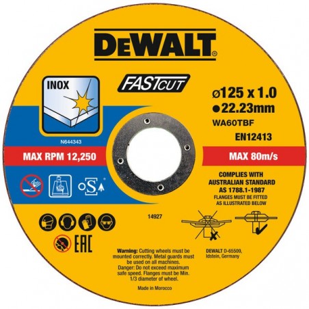 Tarcza do cięcia metalu 22,23x125 mm DeWalt DT20540