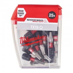 Zestaw bitów Torx TX15X25mm Milwaukee Shockwave Impact Duty, 25 szt.