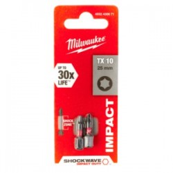 Zestaw bitów Torx TX15X25mm Milwaukee Shockwave Impact Duty, 25 szt.