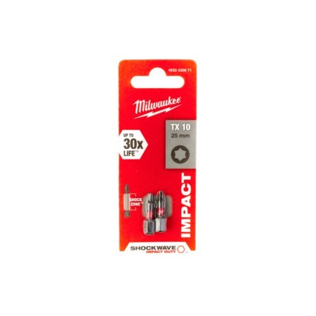 Zestaw bitów PZ2 Milwaukee Shockwave Impact Duty, 25 szt.