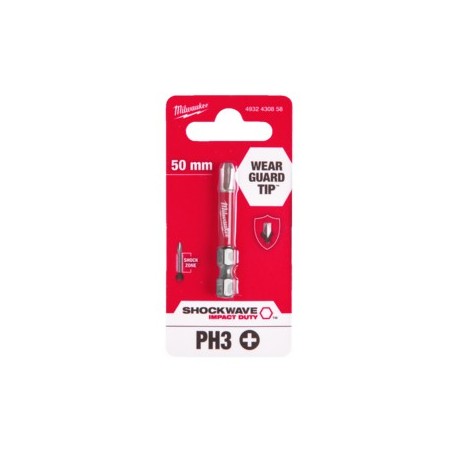 Bit udarowy 25 mm PH 3 Shockwave Heavy Duty Milwaukee