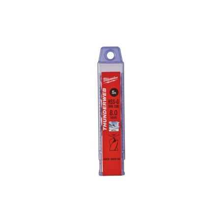 Wiertło do metalu 75x117x8mm HSS-G Milwaukee Thunderweb  5 szt