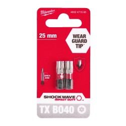 Bit udarowy TX BO40 25mm Milwaukee Shockwave Impact Duty 2 szt