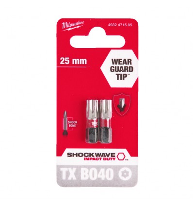 Bit udarowy Torx TX10 50 mm Milwaukee Shockwave Impact Duty