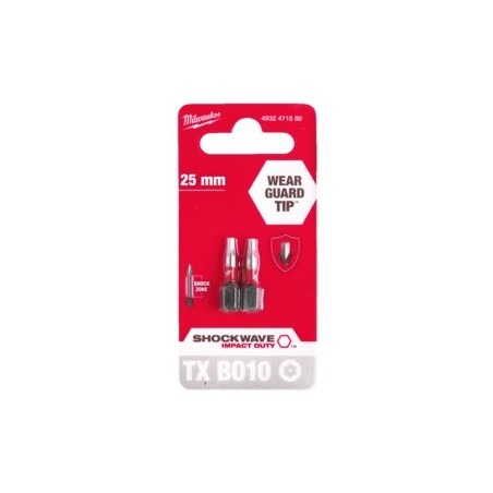 Bit udarowy Torx TX10 50 mm Milwaukee Shockwave Impact Duty