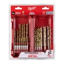 Zestaw wierteł do metalu HSS-G Milwaukee 19 szt