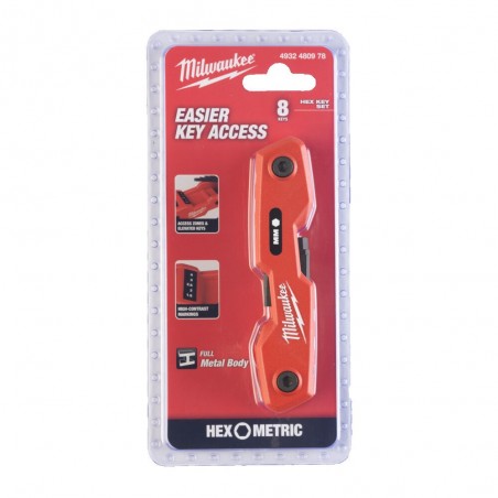 Zestaw składanych kluczy imbusowych HEX 1,5-8 mm Milwaukee 8szt