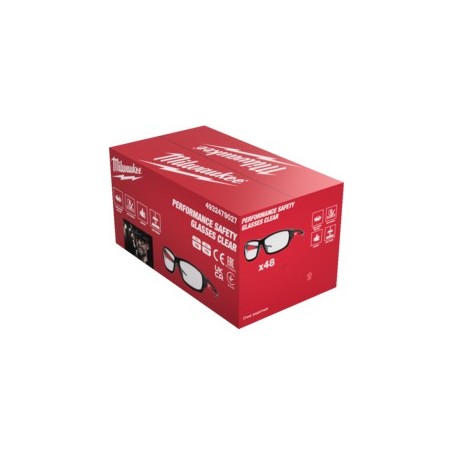 Okulary ochronne bezbarwne Milwaukee Premium 48 szt