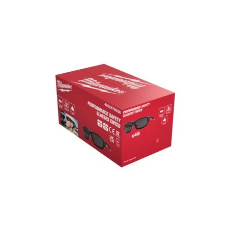 Okulary ochronne przyciemniane Milwaukee Premium 48 szt
