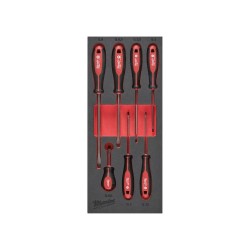 Wkładka piankowa z wkrętakami SL 3 - 8 mm do wózków narzędziowych Milwaukee 7 szt