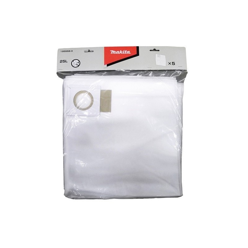 Worki papierowe 25l do odkurzaczy przemysłowych Makita 83133B8K, 5 szt