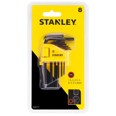 Zestaw kluczy imbusowych 1,5-6mm Stanley 0-69-251 8szt