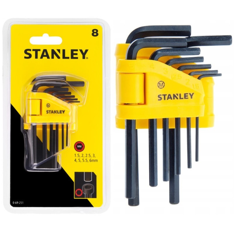 Zestaw kluczy imbusowych 1,5-6mm Stanley 0-69-251 8szt