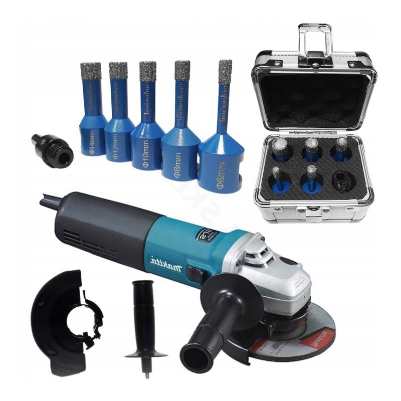 Szlifierka kątowa Makita 9565CVR + Zestaw otwornic do gresu
