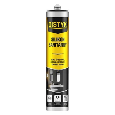 Silikon sanitarny bezbarwny 280 ml Den Braven Distyk 30211DPL