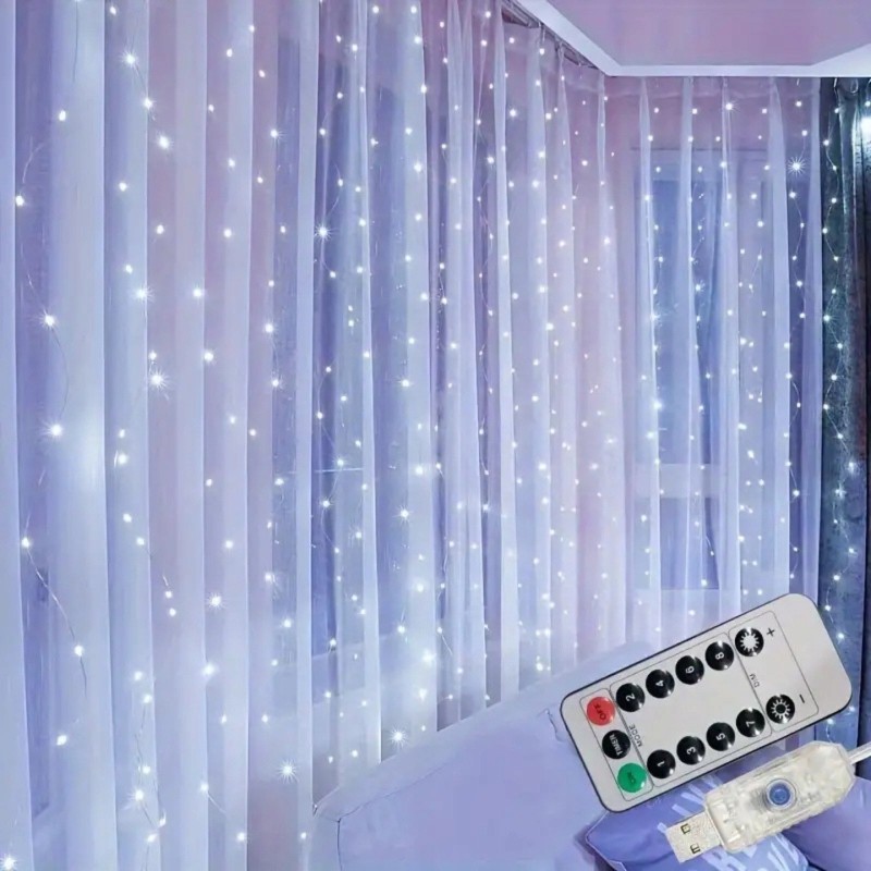 Kurtyna świetlna LED 3x3m choinkowe światełka świąteczne