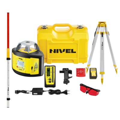 Niwelator laserowy obrotowy z czujnikiem Nivel System NL540R DIGITAL + łata + statyw