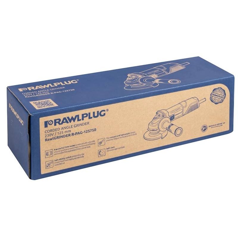 Szlifierka kątowa 125 mm RawlGRINDER 750 W Rawlplug R-PAG-125750
