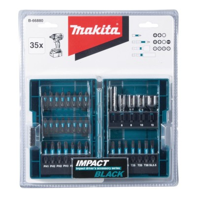 Zestaw końcówek wkrętakowych Impact Black 35 szt MAKITA B-66880
