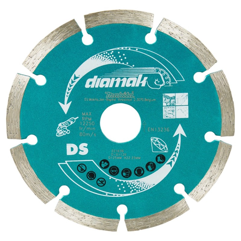 Tarcza diamentowa Diamak, na sucho, 125 x 22,23 mm MAKITA D-61139-10