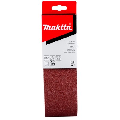 Taśma szlifierska 76 x 533 mm, 80G, 5 szt MAKITA P-37194