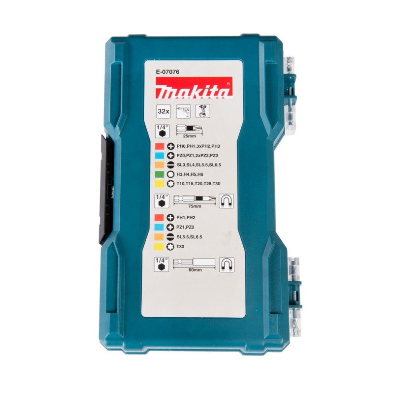 Zestaw końcówek wkrętakowych, 32 szt MAKITA E-07076
