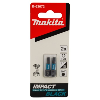 Końcówka wkrętakowa Impact Black, PH2, 25 mm, 2 szt MAKITA B-63616