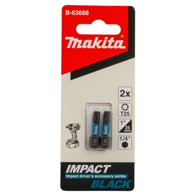Końcówka wkrętakowa Impact Black, PH2, 25 mm, 2 szt MAKITA B-63616