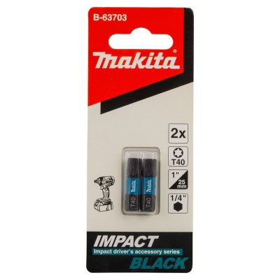 Końcówka wkrętakowa Impact Black, PH2, 25 mm, 2 szt MAKITA B-63616