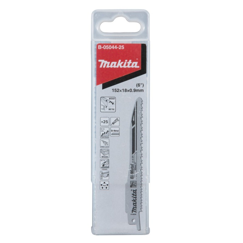 Brzeszczot do piły szablastej, 152 x 0,9 mm MAKITA B-05044-25