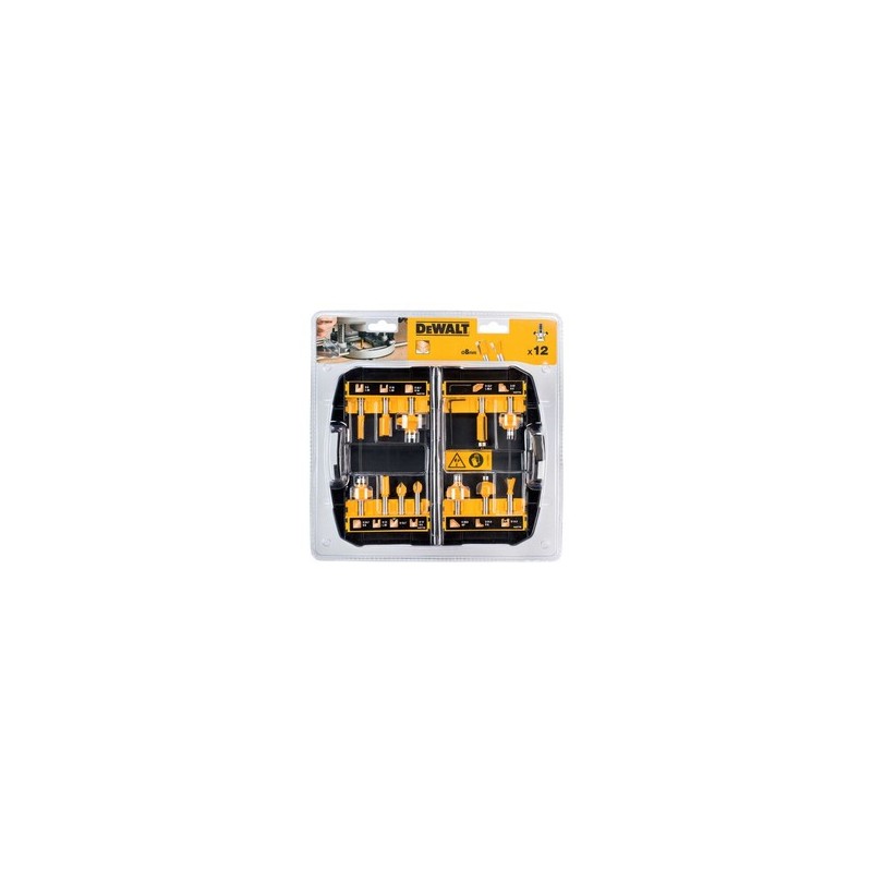 Zestaw frezów 12 Elementów DEWALT DT90016-QZ