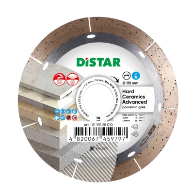 Tarcza diamentowa do cięcia gresu i ceramiki 115mm DISTAR Hard ceramics Advanced