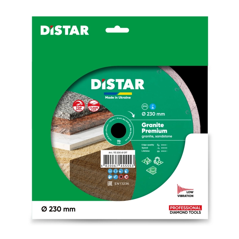 Tarcza diamentowa do cięcia granitu i marmuru 230mm DISTAR Granite Premium