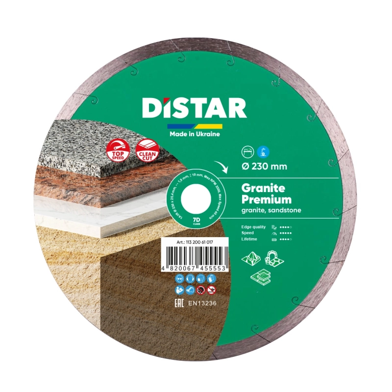 Tarcza diamentowa do cięcia granitu i marmuru 230mm DISTAR Granite Premium