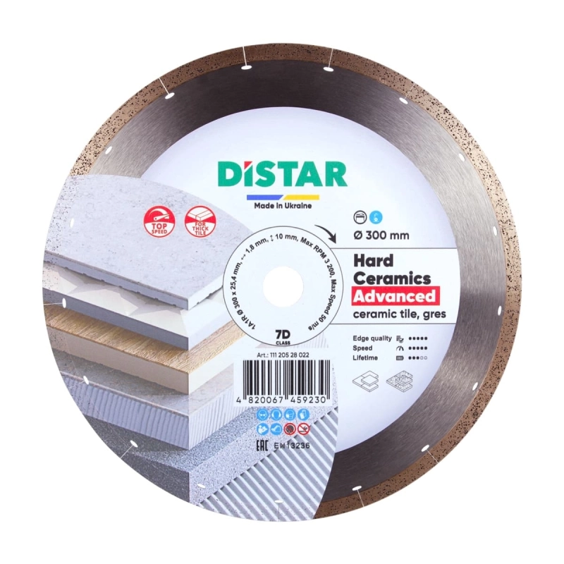 Tarcza diamentowa do cięcia gresu i ceramiki 300mm DISTAR Hard ceramics Advanced