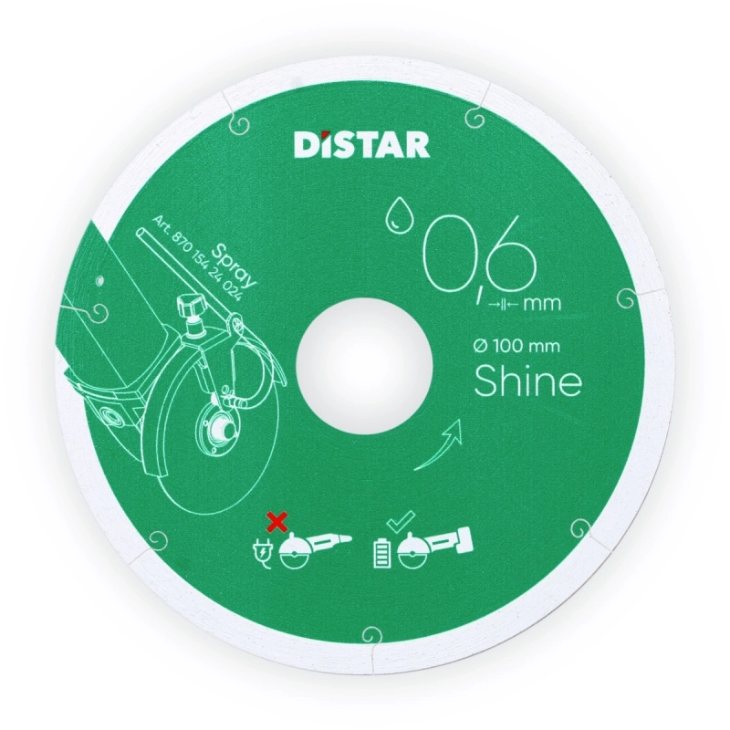 Tarcza diamentowa do ceramiki i gresu 100mm DISTAR Shine