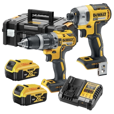 Zestaw narzędzi DeWalt wkrętarka zakrętarka 18V 5Ah DCK266P2T