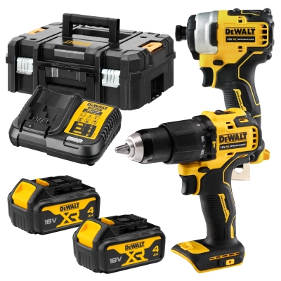 Zestaw narzędzi DeWalt wkrętarka zakrętarka 18V 4Ah DCK2062M2T