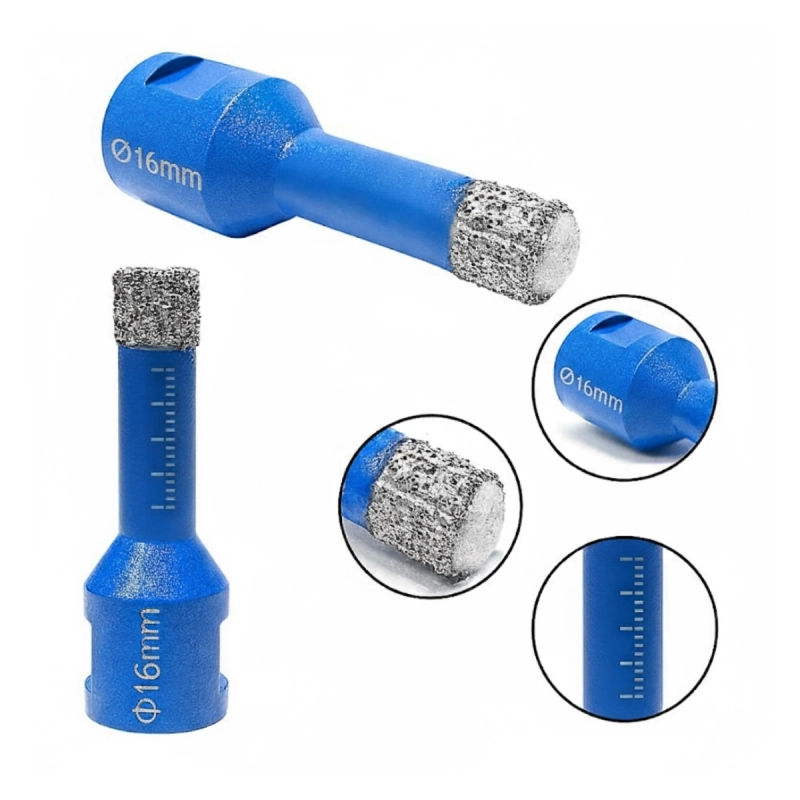 Wiertło diamentowe otwornica do gresu ceramiki na sucho 16 mm M14 Titanium CERAMAX