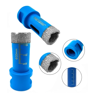 Wiertło diamentowe otwornica do gresu ceramiki na sucho 20 mm M14 Titanium CERAMAX