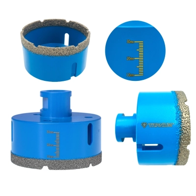 Wiertło diamentowe otwornica do gresu ceramiki na sucho 85 mm M14 Titanium CERAMAX