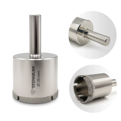 Wiertło diamentowe otwornica do gresu płytek szkła 28 mm Titanium CERAMIX